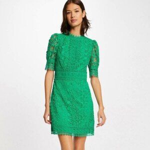Green Embroidered Morgan mini Dress